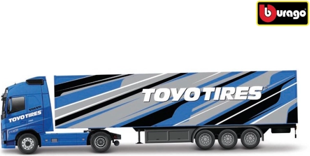 Bburago Volvo FH16 Globetrotter 750 XXL z przyczepą Toyo Tires 1:43