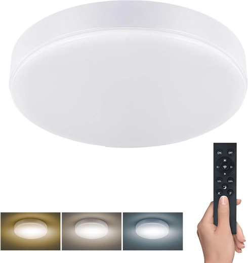 Solight LED lampa sufitowa i ścienna Lecce z pilotem 50 W, 3000 lm, 40 cm, CCT, ściemnialna, biała