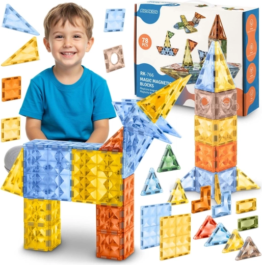 Magnetyczne klocki konstrukcyjne Ricokids XL 70+ elementów