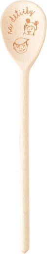 Drewniana łyżka kuchenna „Na dzieciaczki” 30 cm