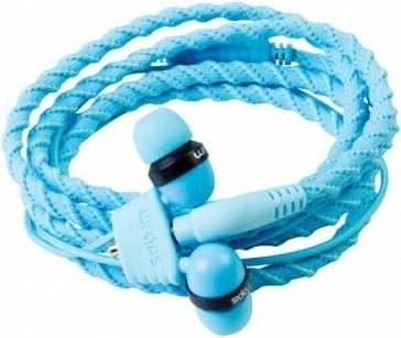 Wraps Talk Lagoon niebieskie słuchawki douszne z mikrofonem