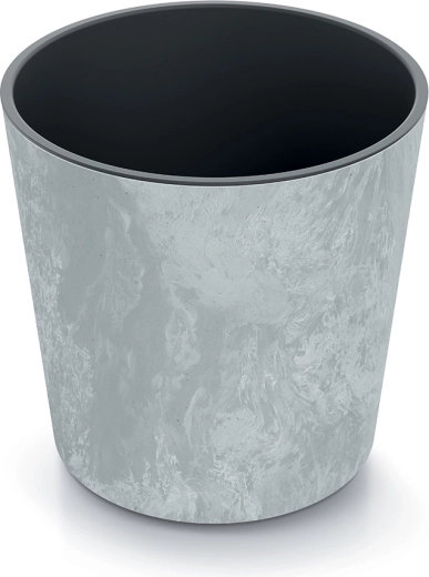 Doniczka Urbi Round Effect z wkładem 25 cm beton