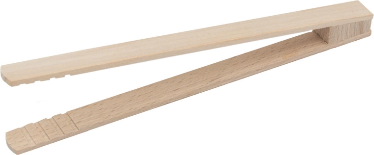 Drewniane płaskie szczypce kuchenne 21,5 cm