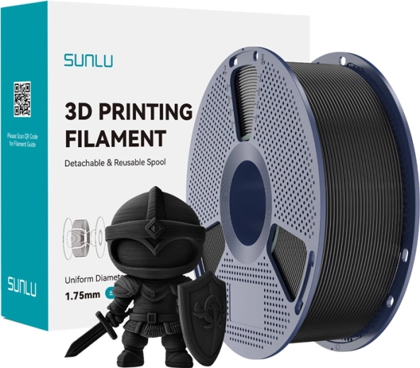 Filament SUNLU PLA+ 1,75 mm – czarny
