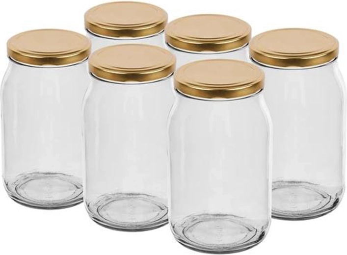 Zestaw słoików do wekowania Twist 900 ml z pokrywką 82 mm, 6 szt.
