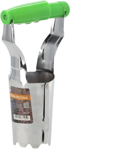 Ręczny sadzak do cebul z zębami i mechanizmem sprężynowym