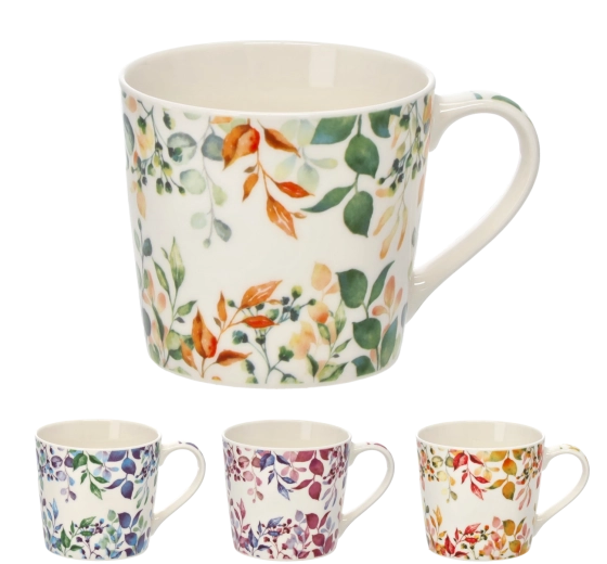 Porcelanowy kubek z botanicznym motywem 400 ml