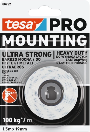 Taśma montażowa Ultra Strong 19 mm × 1,5 m Tesa