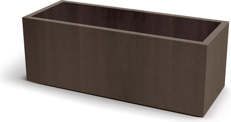 Donica CUBLA CASE 98 cm w dekorze stali kortenowskiej