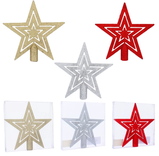 Gwiazdowy czubek na choinkę 20 cm