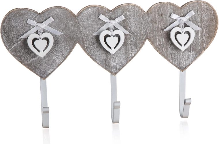 Wieszak ścienny z 3 haczykami HEART