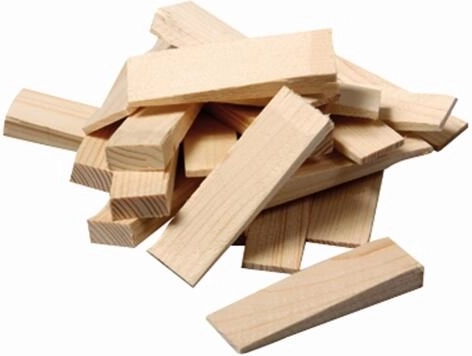 Drewniane kliny montażowe 80 × 25 × 10–1 mm, 20 szt.