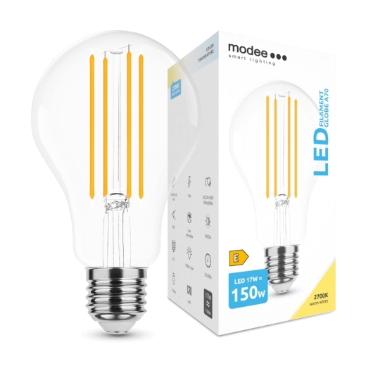 Modee Smart Lighting LED żarówka filamentowa Globe E27 17 W ciepła biel