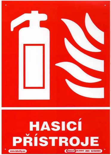 Tabliczka Gaśnica A4 plastik