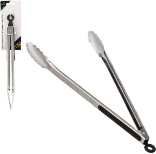 Stalowe szczypce do grilla 34 cm