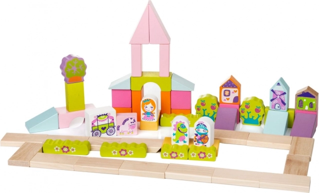 Bajkowe miasto - drewniana układanka dla dzieci od CUBIKA