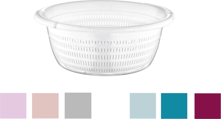 Miska z wbudowanym ociekaczem 6 l przezroczysta Emerald