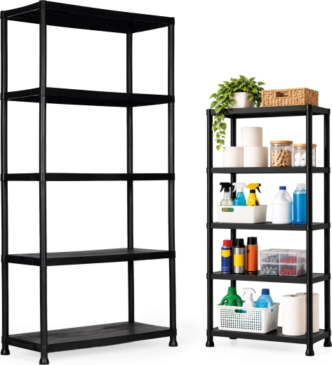 Plastikowy regał ModernHome z pięcioma półkami do garażu i domu