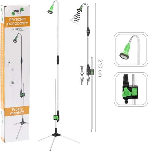 Ogrodowy prysznic na trójnogu