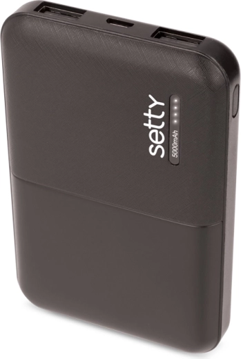 Setty powerbank 5000 mAh czarna