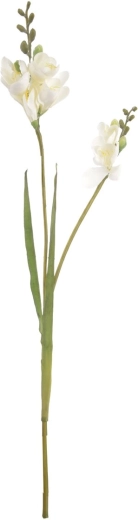 Sztuczny kwiat frezji biały 54 cm