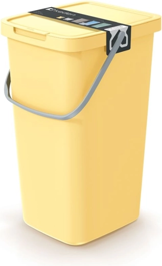 Kosz na śmieci 25 l jasnożółty