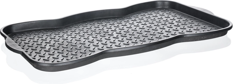 Ociekacz na obuwie 75 × 38 cm plastik czarny profilowany BRILANZ