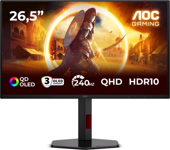 Monitor gamingowy 26,5" QD‑OLED 240 Hz