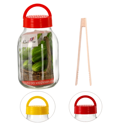 Słoik 3 l z plastikową pokrywką i akcesoriami