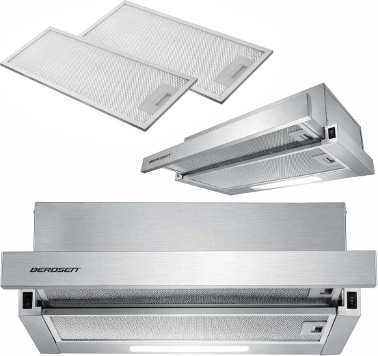 Teleskopowy podszafkowy okap Berdsen 50 cm inox