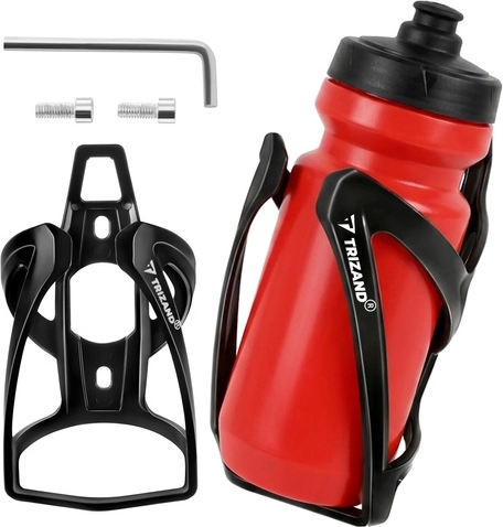 Uchwyt na bidon rowerowy TRIZAND, czarny, uniwersalny