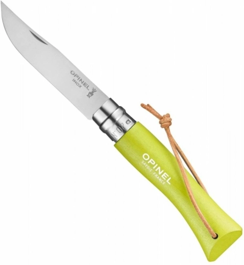 Opinel Nº07 Trekking Anise nóż składany 8 cm, jasnozielony, drewno bukowe