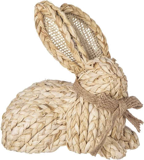 Dekoracyjna pleciona figurka zająca 16 cm