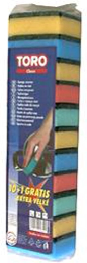 Gąbki do naczyń TORO 10+1