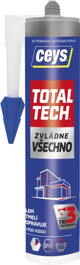 Uniwersalny klej i uszczelniacz 290 ml CEYS Total Tech srebrny