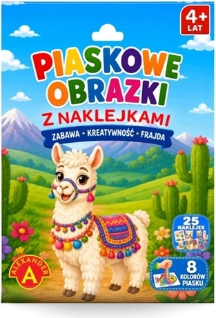 Kreatywny zestaw – piaskowy obrazek alpaka