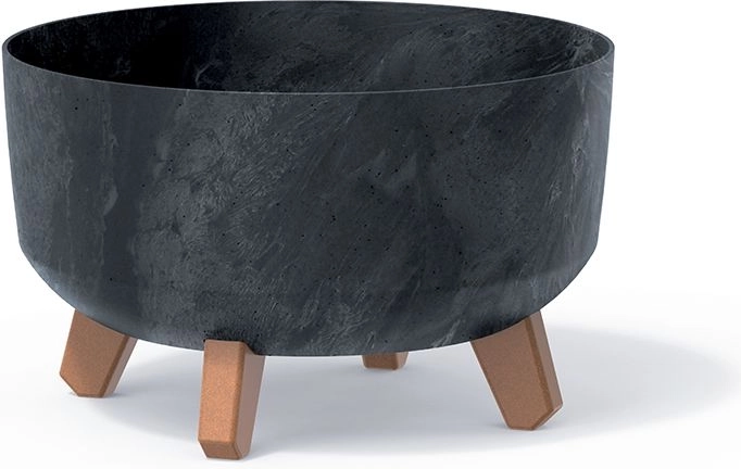 Donica z efektem betonu na nóżkach 28,5 cm – antracyt