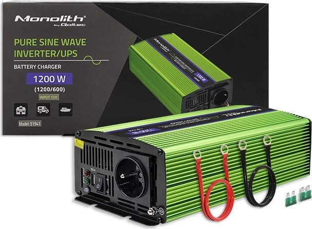 Qoltec czysty sinus – przetwornica napięcia 600W - 1200W