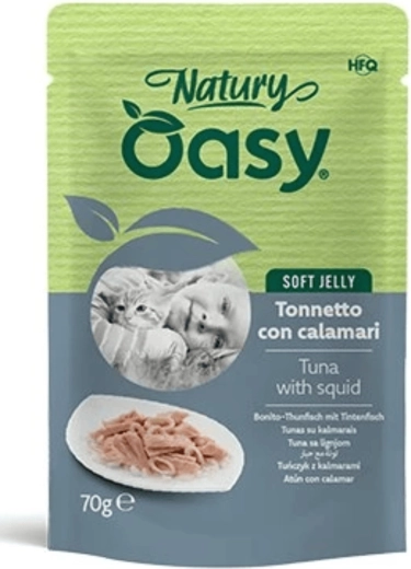 Oasy Nature Soft Jelly – tuńczyk z kałamarnicą, saszetka 70 g