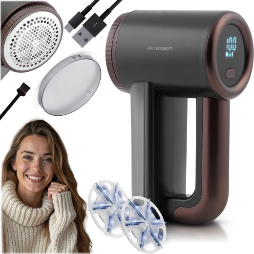 Elektryczna golarka do ubrań z wyświetlaczem LCD BERDSEN