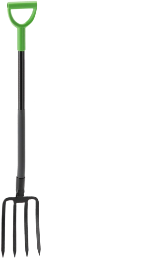 Płaskie widły ogrodowe 4-zębne z stalowym trzonkiem 120 cm