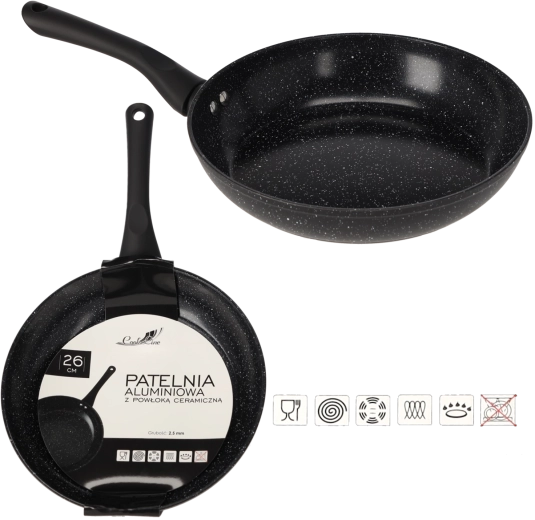 Aluminiowa patelnia 26 cm z ceramiczną powłoką do indukcji