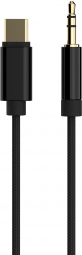 Cablexpert adapter audio USB-C na jack 3,5 mm (AUX) 1,5 m czarny