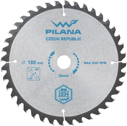 Tarcza pilarska PILANA 180 mm, 40 zębów, WZ, SK