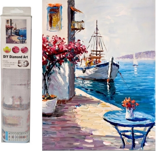 Mozaika diamentowa – łódka