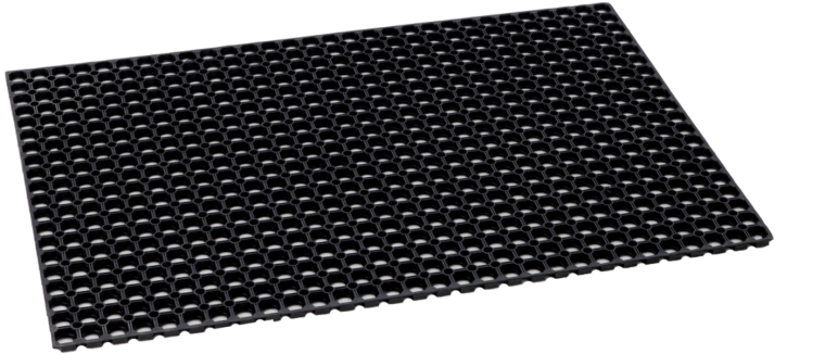 Gumowa ażurowa wycieraczka wejściowa 80 × 120 cm, czarna