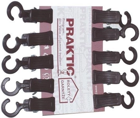 Klamra do mocowania tkaniny, plastikowa, brązowa (opakowanie 10 szt.)