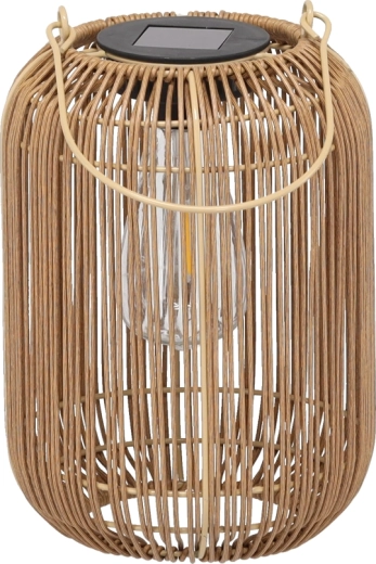 Solarny lampion ogrodowy 24 cm brązowy