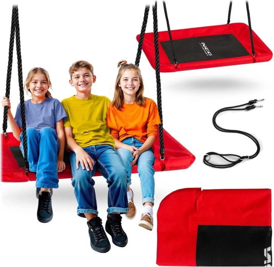 Prostokątna huśtawka gniazdo NEO-SPORT Swingo 110 × 70 cm