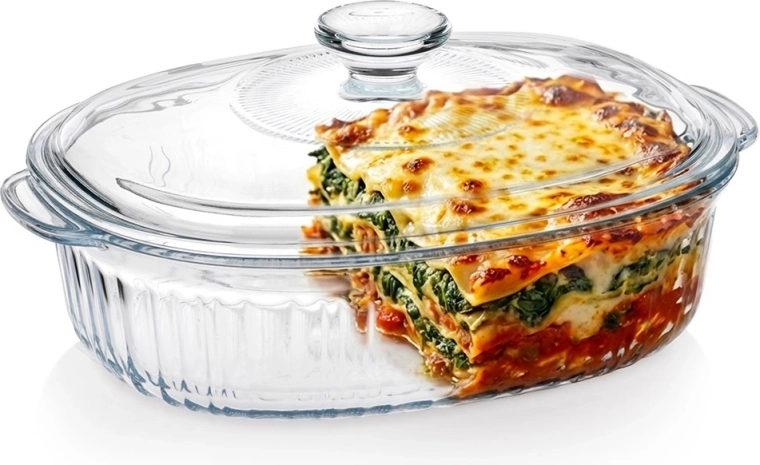 Szklane żaroodporne naczynie z pokrywą 1,6 l Vilde
